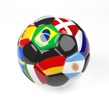 Soccer ball with flags, Soccer competition