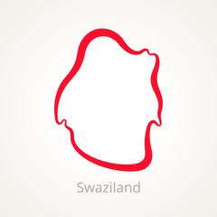 Swaziland - Outline Map