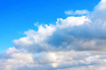 Blue sky with white clouds.