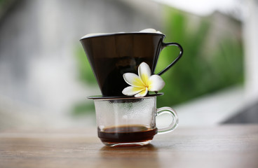 coffee dripper and aroma flower 