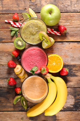 assorted smoothie fruit