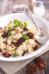 risotto and morel