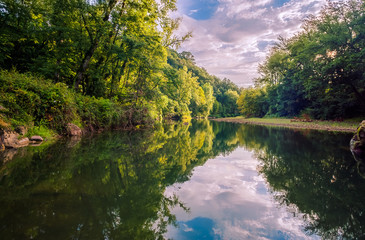 reflections in the river