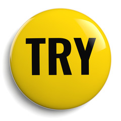 Try Red Button Round Icon