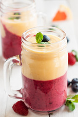 Healthy breakfast smoothie drink