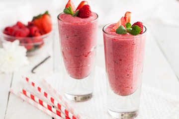 Healthy breakfast smoothie drink