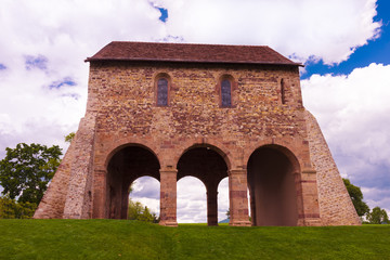 View of the minster in Lorsch, Hesse, Germany, Europe