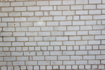 Background of old vintage dirty brick wall with peeling plaster, texture