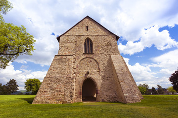 View of the minster in Lorsch, Hesse, Germany, Europe