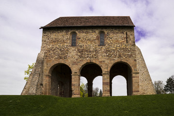 View of the minster in Lorsch, Hesse, Germany, Europe