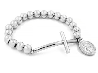 Jewelry Bracelet with Crosses - Stainless Steel