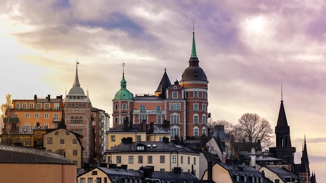 4K Timelapse of Stockholm Castle Sweden Scandinavia