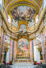 The apse in the Basilica of the Santi Ambrogio e Carlo al Corso, in Rome, Italy.