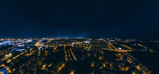 Night Riga 360 VR Drone picture for Virtual reality, Panorama