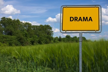 DRAMA - Bilder mit Wörtern aus dem Bereich FILM, Wort, Bild, Illustration