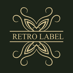 Vintage logo template for labels. Vector logotype element, retro label, badge
