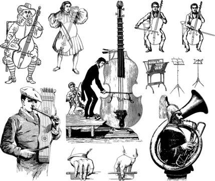 Vintage Vector Music Instrument Vol8