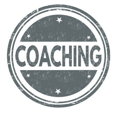 Coaching grunge rubber stamp