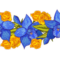 vector seamless flower pattern for cards, textiles, backgrounds