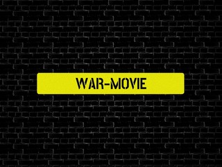 Obraz premium WAR-MOVIE - image with words associated with the topic MOVIE, word, image, illustration