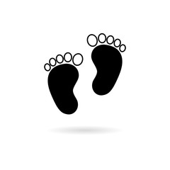 Two baby footprint icon