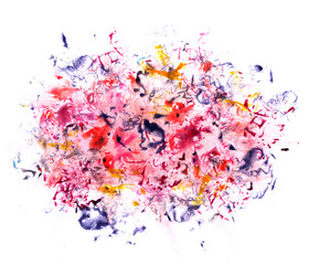 Abstract  Watercolor pink purple grunge texture with paint splatter