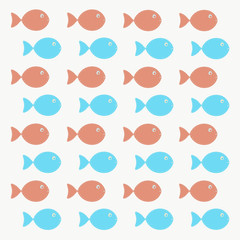 Background with funny little fish