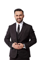 handsome elegant sexy man in suit