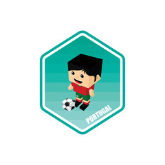 soccer isometric theme portugal