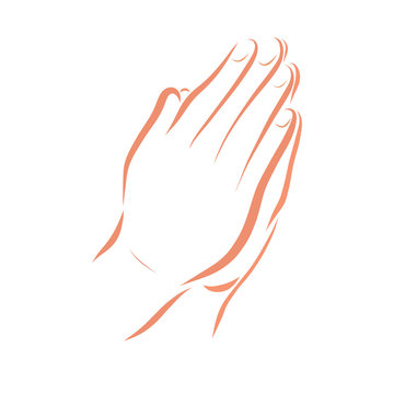 Hands of a Christian praying to God