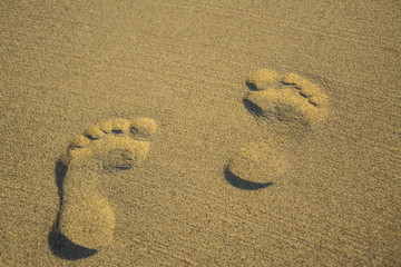 Walking in the sand