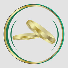 wedding ring on a grey background