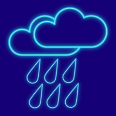 Weather. Clouds, drops, rain