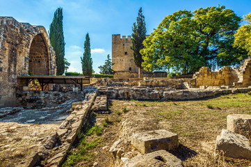 Kolossi medieval castle, famous landmark, Limassol, Cyprus