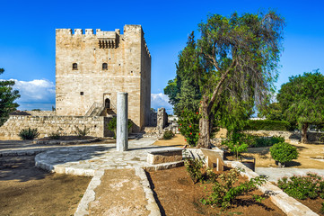 Kolossi medieval castle, famous landmark, Limassol, Cyprus