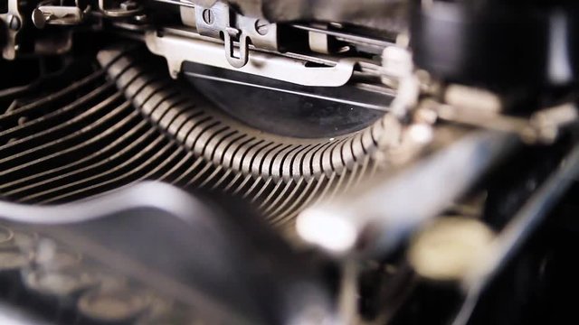 Antique typewriter isolated