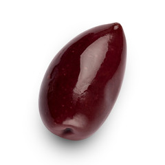 black olives isolated on white background