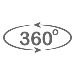 360 degrees sign icon. Geometry math symbol