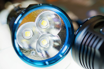 Light bulb flashlight closeup