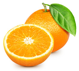 Ripe orange isolated