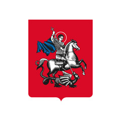 4306384 Saint George. illustration on red background.