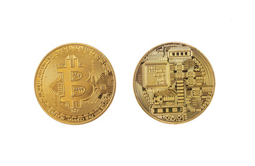 Bitcoin isolated on white background