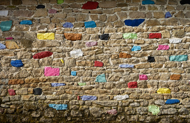 Fototapety  Ancient colorful wall pattern