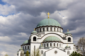 Fototapeta na wymiar Church of Saint Sava in Belgrade, Serbia.