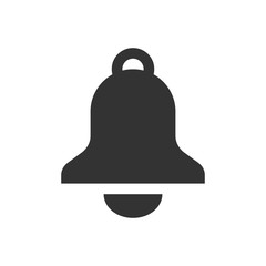 Bell icon, Alarm sign Isolated on white background.