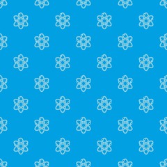 Atom pattern vector seamless blue repeat for any use