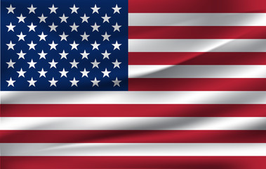 Vector image of USA flag background. Illustration. United States of America. The Star-Spangled Banner. Presidents Day. Memorial Day.