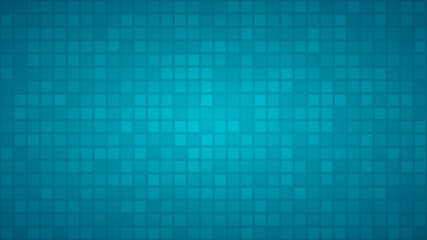 Abstract background of small squares or pixels in light blue colors.