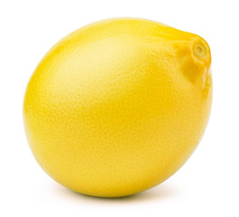 Fresh lemon fruit isolated on the white background with clipping path. One of the best isolated lemons that you have seen.