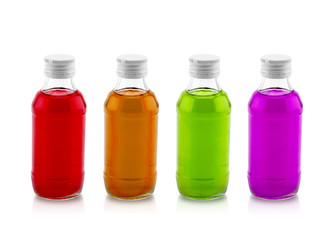 Juice bottle on white background (with clipping path)